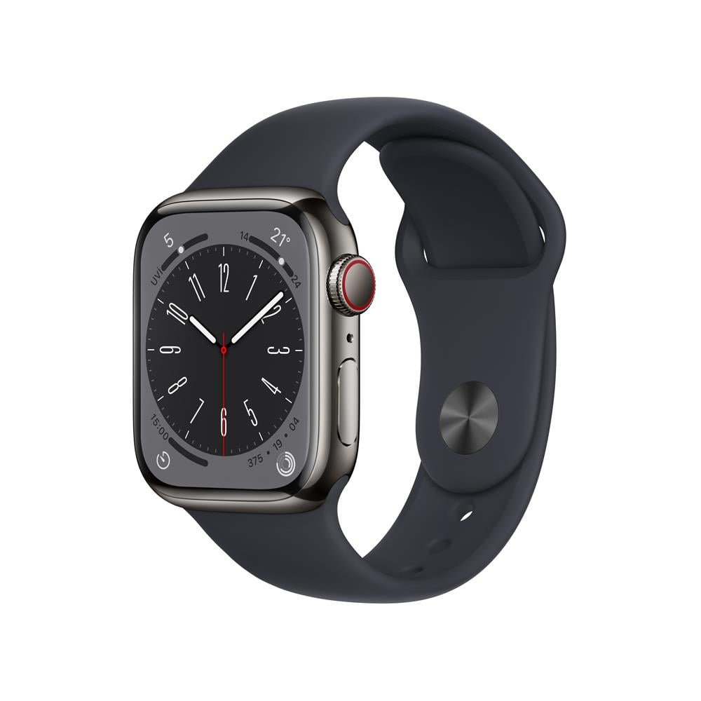 Apple Watch Seri 8 45mm (GPS + Cellular) Paslanmaz Çelik Kasa Grafit MNKU3TU/A - Yenilio Outlet