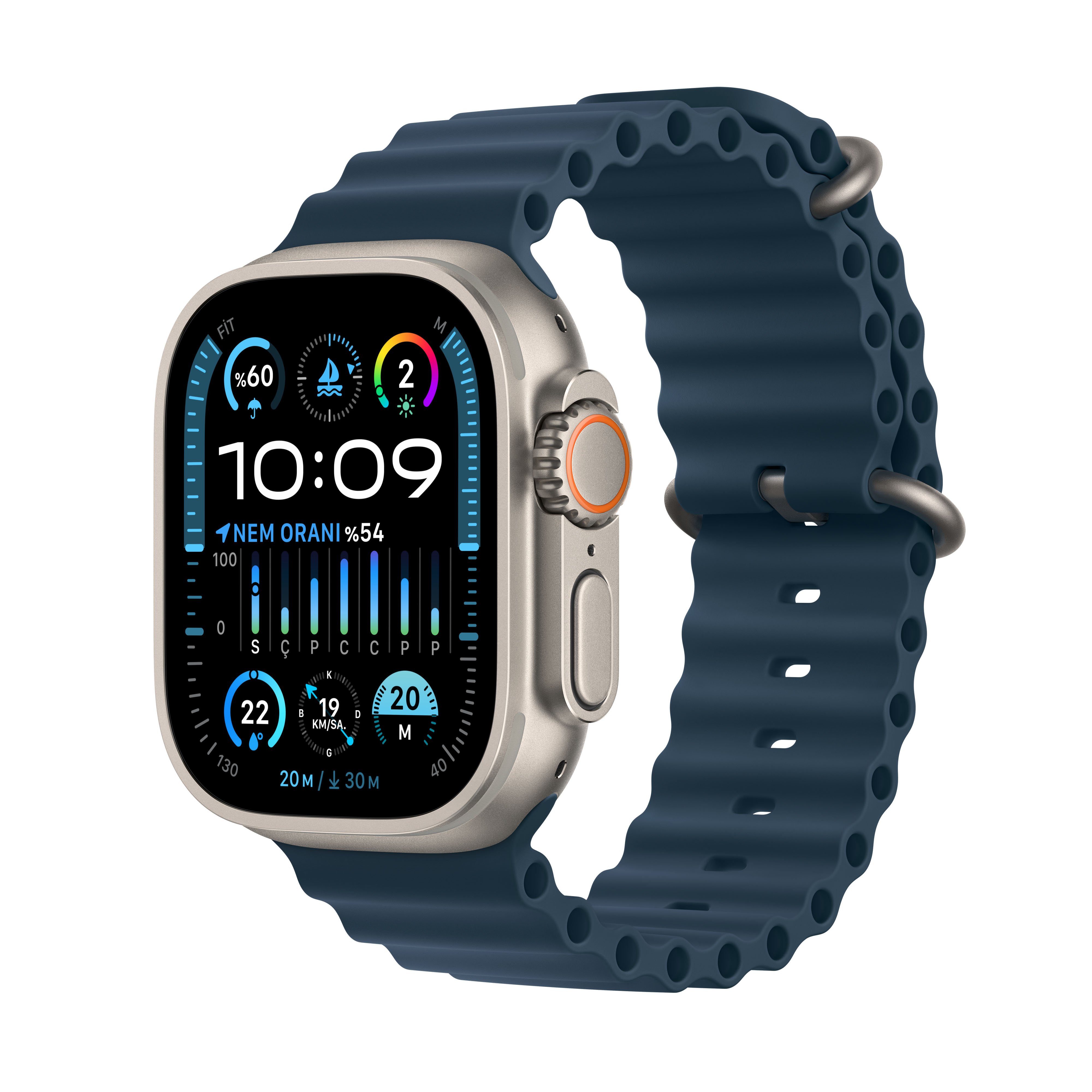 Apple Watch Ultra 2 49mm (GPS + Cellular) Titanyum Kasa Doğal Titanyum MREG3TU/A - Yenilio Yenisi