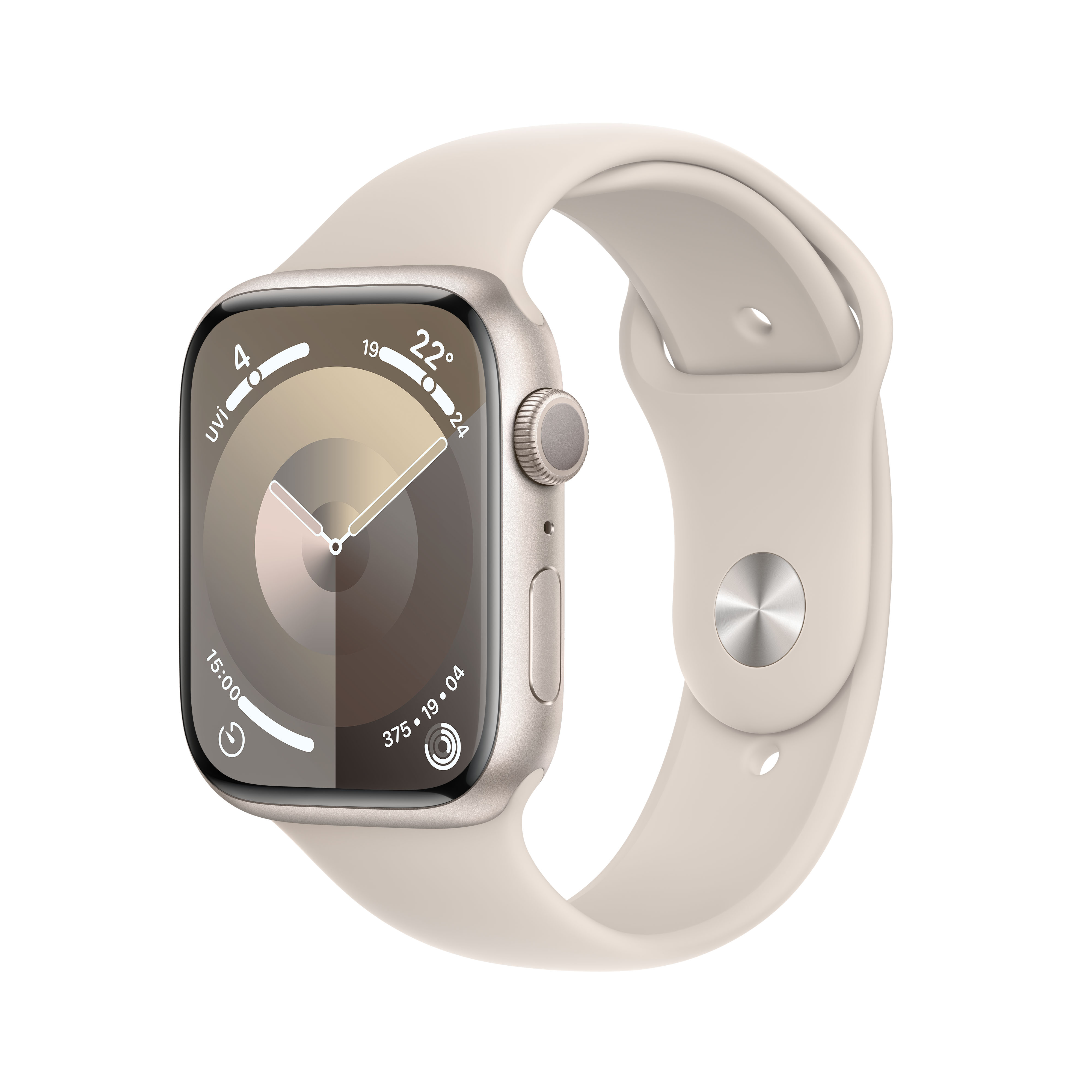 Apple Watch Seri 9 45mm (GPS) Alüminyum Kasa Yıldız Işığı MR963TU/A - Yenilio Outlet